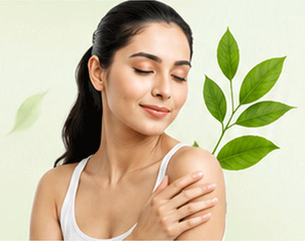 Woman with smooth, healthy skin